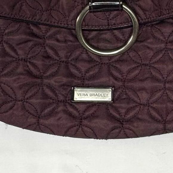 Vera Bradley Quilted Foldover Crossbody Bag & Wallet Set | Eggplant Purple - Picture 3 of 16